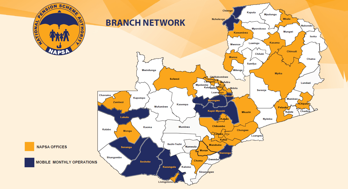 NAPSA Branch Network Map
