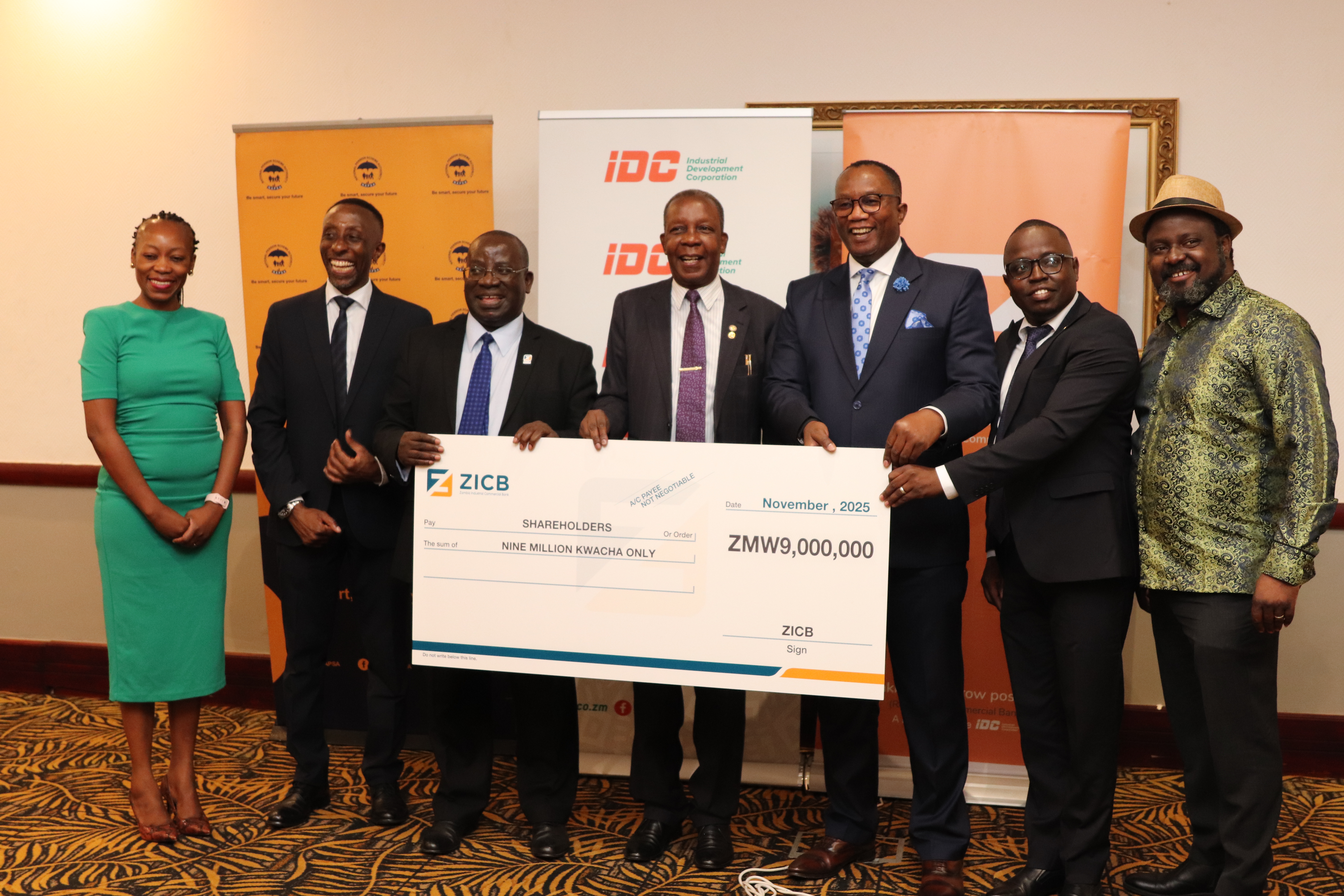 NAPSA RECEIVES FIRST DIVIDEND CHEQUE OF K5.8 MILLION FROM ZICB